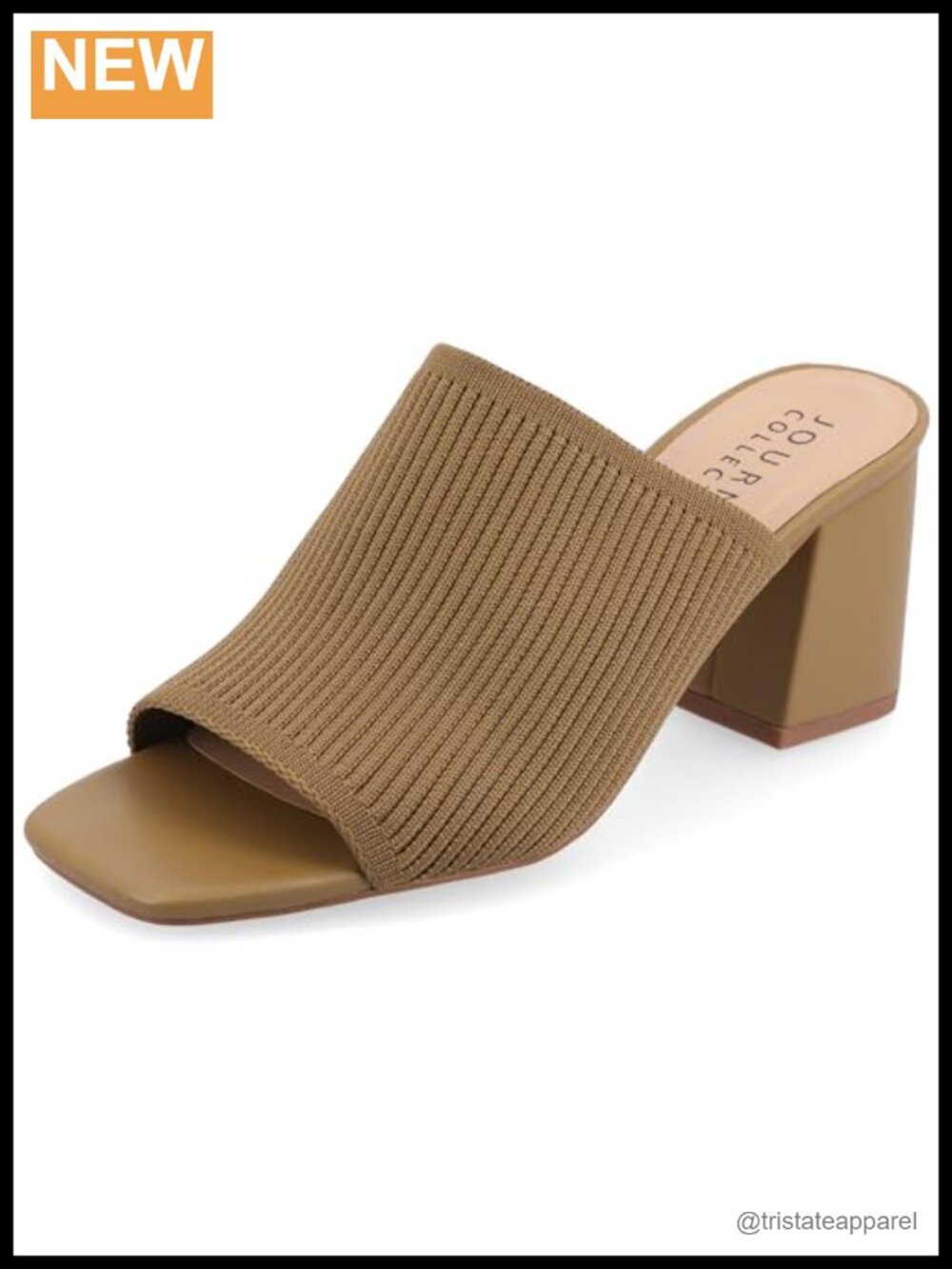 Womens Heeled Mule Block Heel Pull-On Open Toe Business Casual